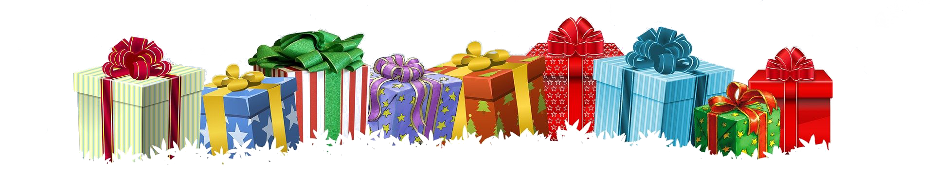 Weihnachtspakete Banner schmal